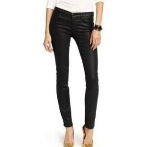 JUICY Couture Wax Coated Skinny Jean Color Black, Size 26